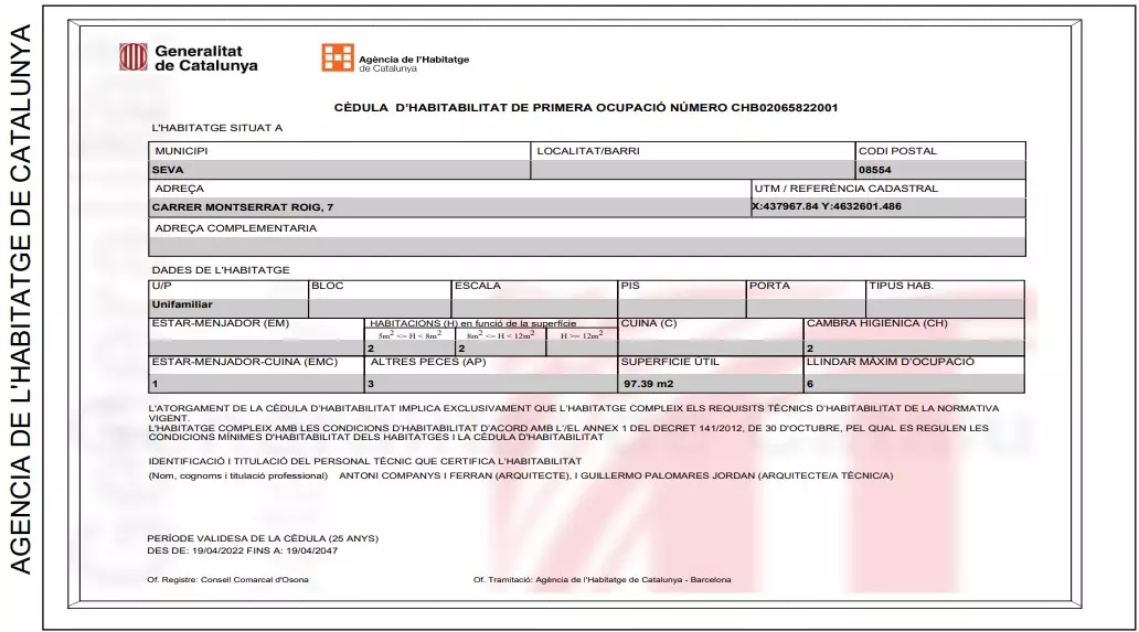 Tramitacion de cedulas de habitabilidad